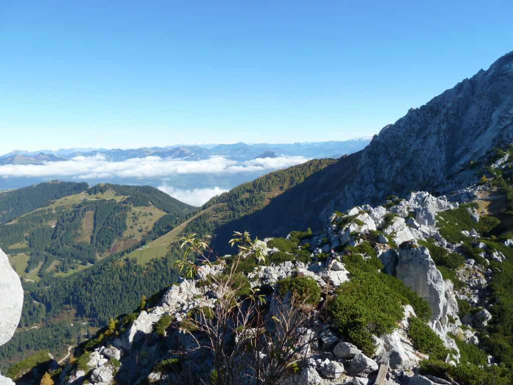 Alpenpanorama vom Kehlsteinhaus mit Wolkenmeer und Berchtesgadener Berglandschaft