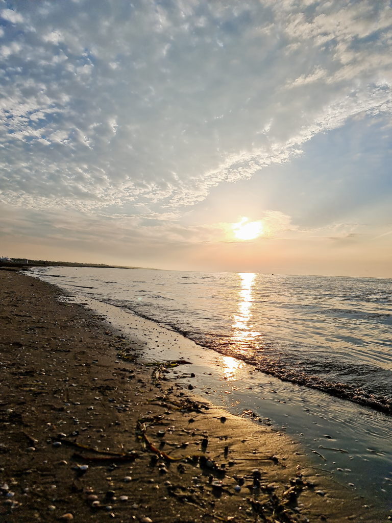 Sonnenaufgang am Strand von Marina di Venezia, Cavallino-Treporti, August 2020
