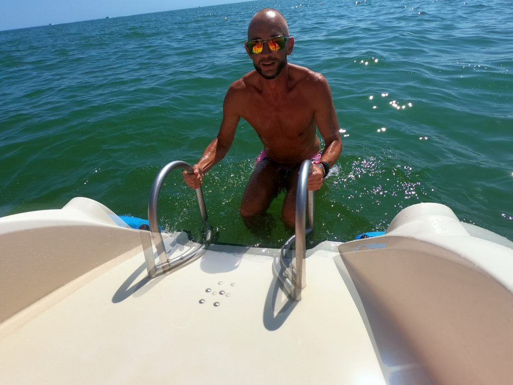 Marina di Venezia Cavallino Treporti Schwimmen Boot August 2020