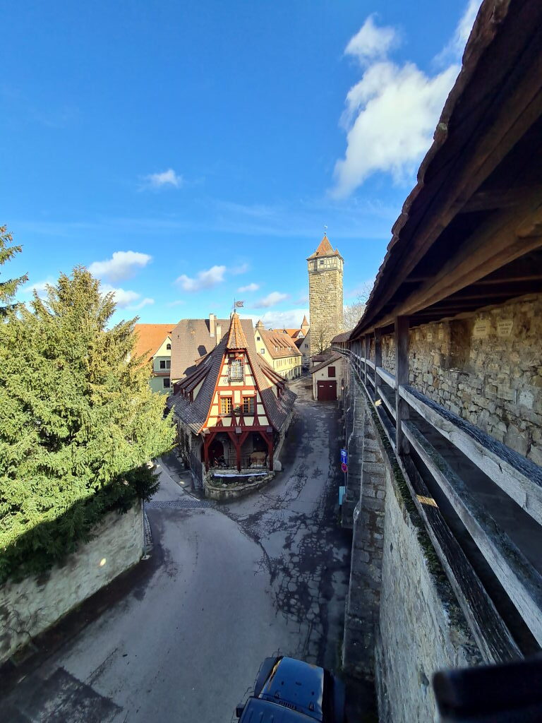 Rothenburg ob der Tauber Stadtmauer Siebersturm März 2021