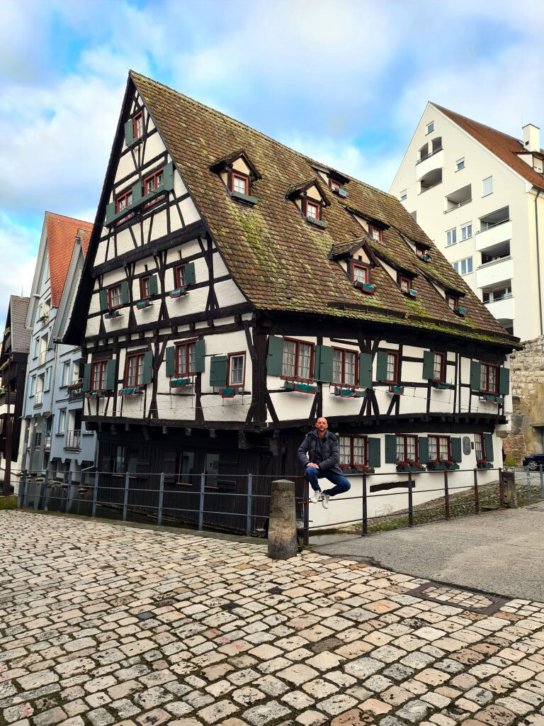 Ulm Schiefes Haus Fachwerk März 2021
