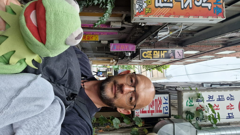 Gasse in Seoul mit koreanischen Schildern