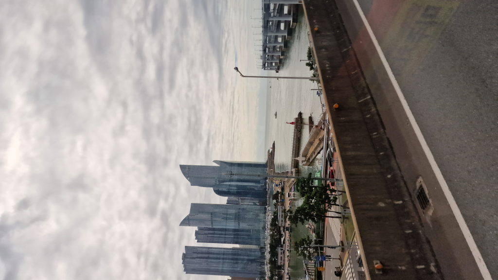 Busan Skyline und Hafen