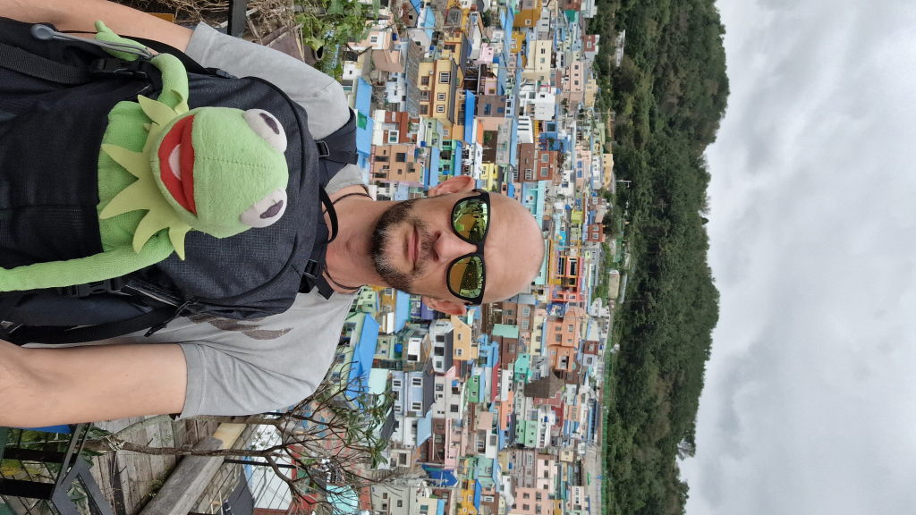 Selfie mit Kermit vor Gamcheon Village