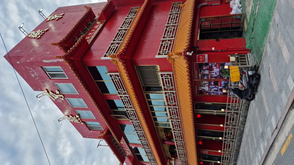 Rotes chinesisches Restaurant Gebäude Incheon Chinatown