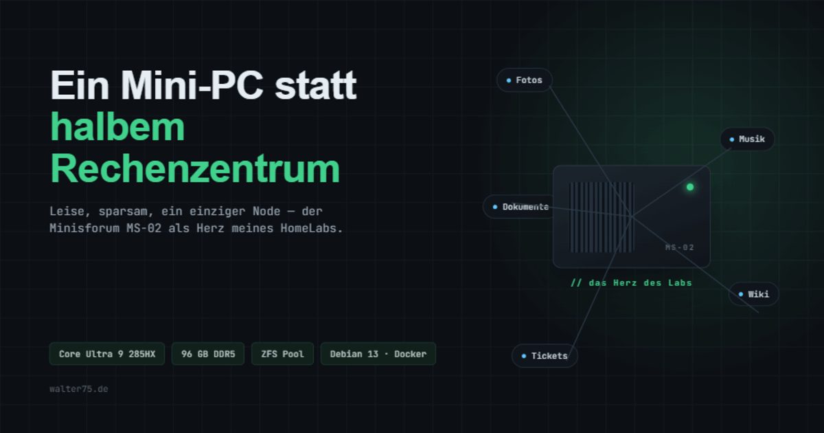 Warum ein Mini-PC mein halbes Rechenzentrum ersetzt – der MS-02 als Herz meines HomeLabs