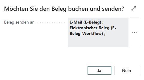 Dialog Buchen und Senden bestätigen