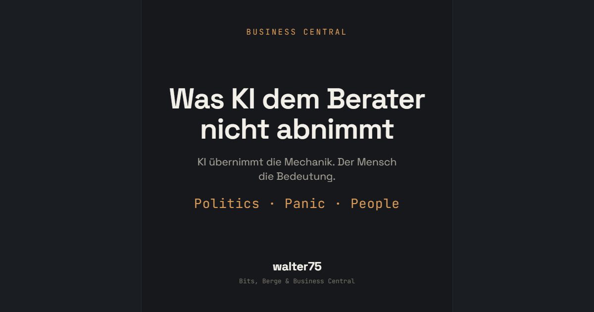 Was KI dem Berater nicht abnimmt